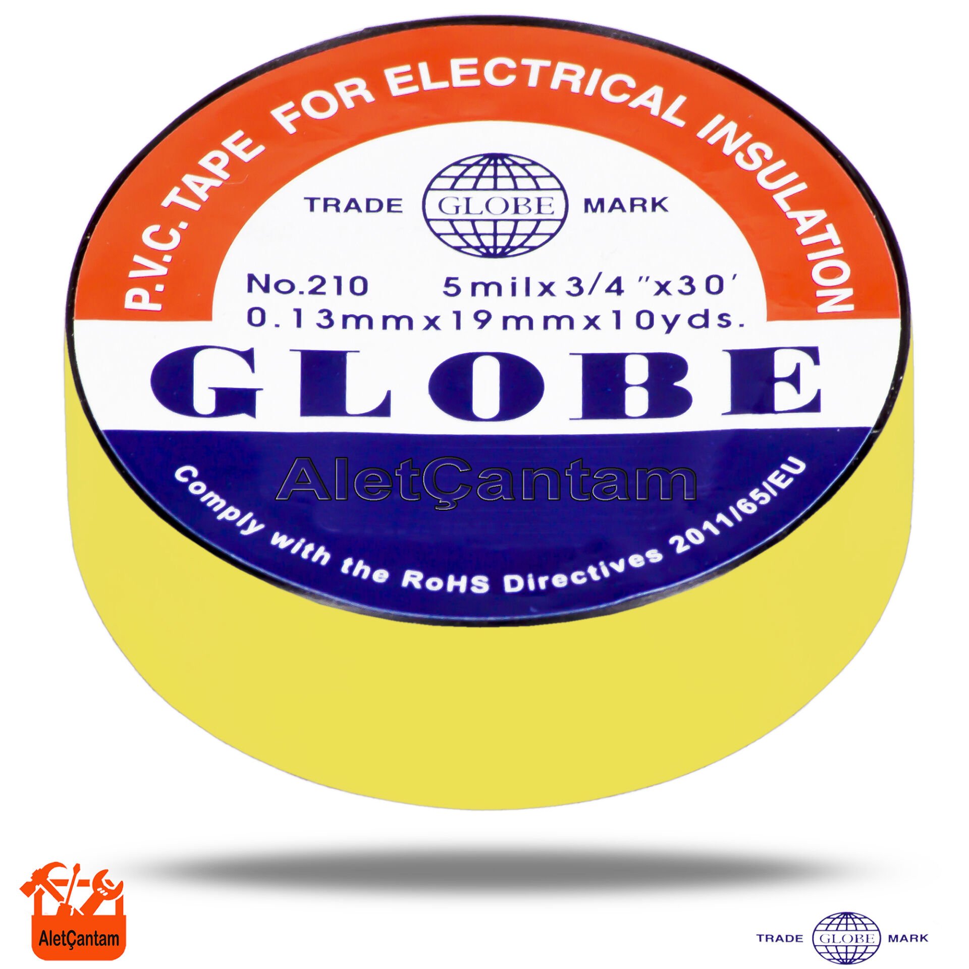 Globe Elektrik Bandı İzole Bant 10 Lu Paket- Sarı