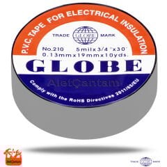 Globe Elektrik Bandı İzole Bant  10 Lu Paket- Gri