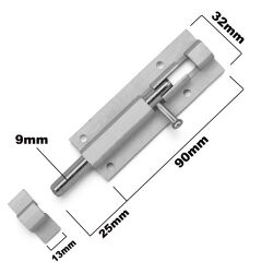 Alüminyum Eloksal Fişek Sürgü Kilit Kapı Pencere Sürgüsü Kilidi 9cm