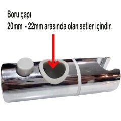 Aletçantam Asansör Sürgülü Duş Askısı Ayarlı Ray Mafsal -22mm çaplı borular için