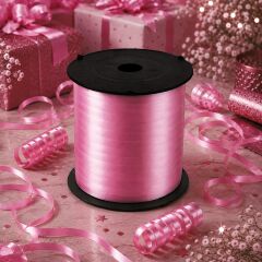 Pembe Renkli Rafya Şerit Kurdele Rabant Balon Hediye Paketi İpi Süsleme Şeridi 8mm x 200mt