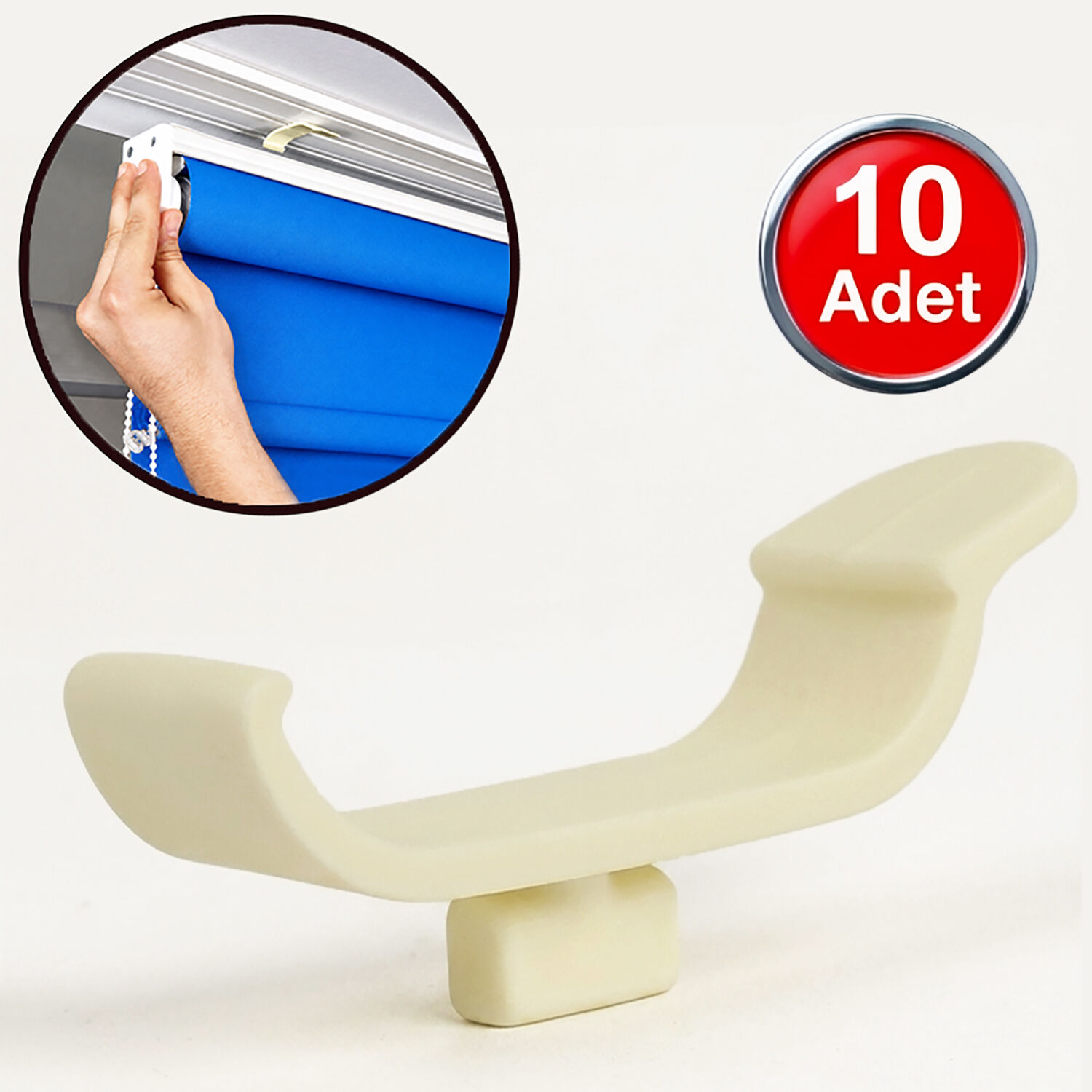 Stor Zebra Perde Montaj Aparatı (10'lu_paket) Plastik Büyük - 4.5 Cm