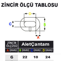 Galvaniz Kaplı Zincir 6mm x 5 metre