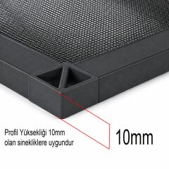 Antrasit Sineklik Kulp Seti Şeffaf Tutma Halkası Kaldırma Çekme Kulbu Takoz Seti -10 Takım