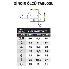 Aletçantam Galvaniz Kaplı Zincir 5 MM x 1 M