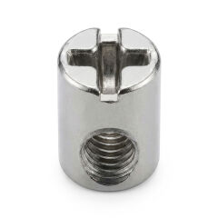 M6 Silindir Somun 10mmx14mm Mobilya Dolap Birleştirme Bağlantı Çektirme Somunu -10 Adet (vidasız)
