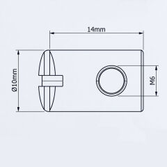 M6 Silindir Somun 10mmx14mm Mobilya Dolap Birleştirme Bağlantı Çektirme Somunu -10 Adet (vidasız)