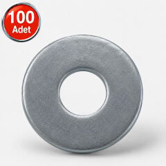 Demir Pul Galvanizli 1/4 (7 MM X 18 MM X 1MM) 100'Lü Paket