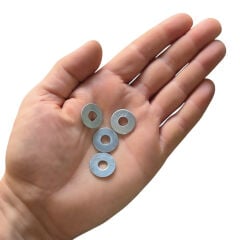 Demir Pul Galvanizli 1/4 (7 MM X 18 MM X 1MM) 100'Lü Paket
