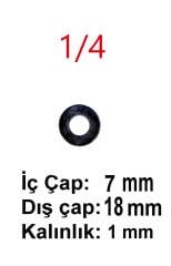 Demir Pul Galvanizli 1/4 (7 MM X 18 MM X 1MM) 100'Lü Paket