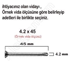 Matkap Uçlu Vida Akıllı Apex Vidası 4.2x38 - 100 Adet