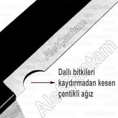 Sfd Çim Biçme Makası Metal Saplı Çimen Makası Tırtırlı Ağız