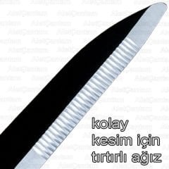 Sfd Çim Biçme Makası Metal Saplı Çimen Makası Tırtırlı Ağız
