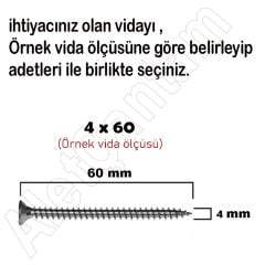 Sunta Vidası Ahşap Yıldız Ağaç Vida  5x80 - 100 Adet