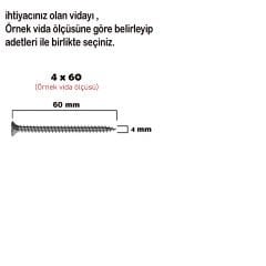 Sunta Vidası Ahşap Yıldız Ağaç Vida 5x25 - 500 Adet