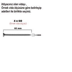 Sunta Vidası Ahşap Yıldız Ağaç Vida 4x30 -100 Adet