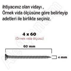 Sunta Vidası Ahşap Yıldız Ağaç Vida 3.5x40 - 100 Adet