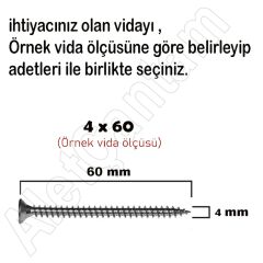 Sunta Vidası Ahşap Yıldız Ağaç Vida 3x16 - 100 Adet
