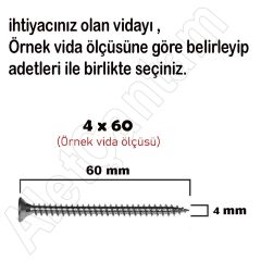 Sunta Vidası Ahşap Yıldız Ağaç Vida 4x40 - 100Adet