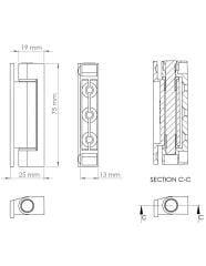 Pvc Pencere Menteşesi Pimapen 75mm Beyaz Plastik Değildir