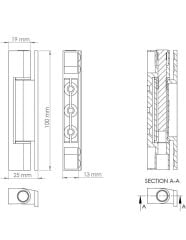 Pvc Kapı Menteşesi Pimapen 100mm Beyaz (Plastik Değildir)