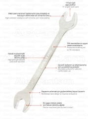 İzeltaş Açık Ağız Anahtar Çatal İki Ağız Açıkağız 21 x 23 MM