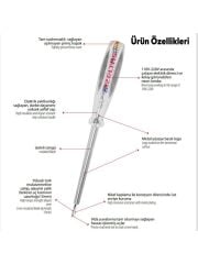 İzeltaş Elektrik Kontrol Kalemi Düz Uçlu Uzun Boy 190 MM