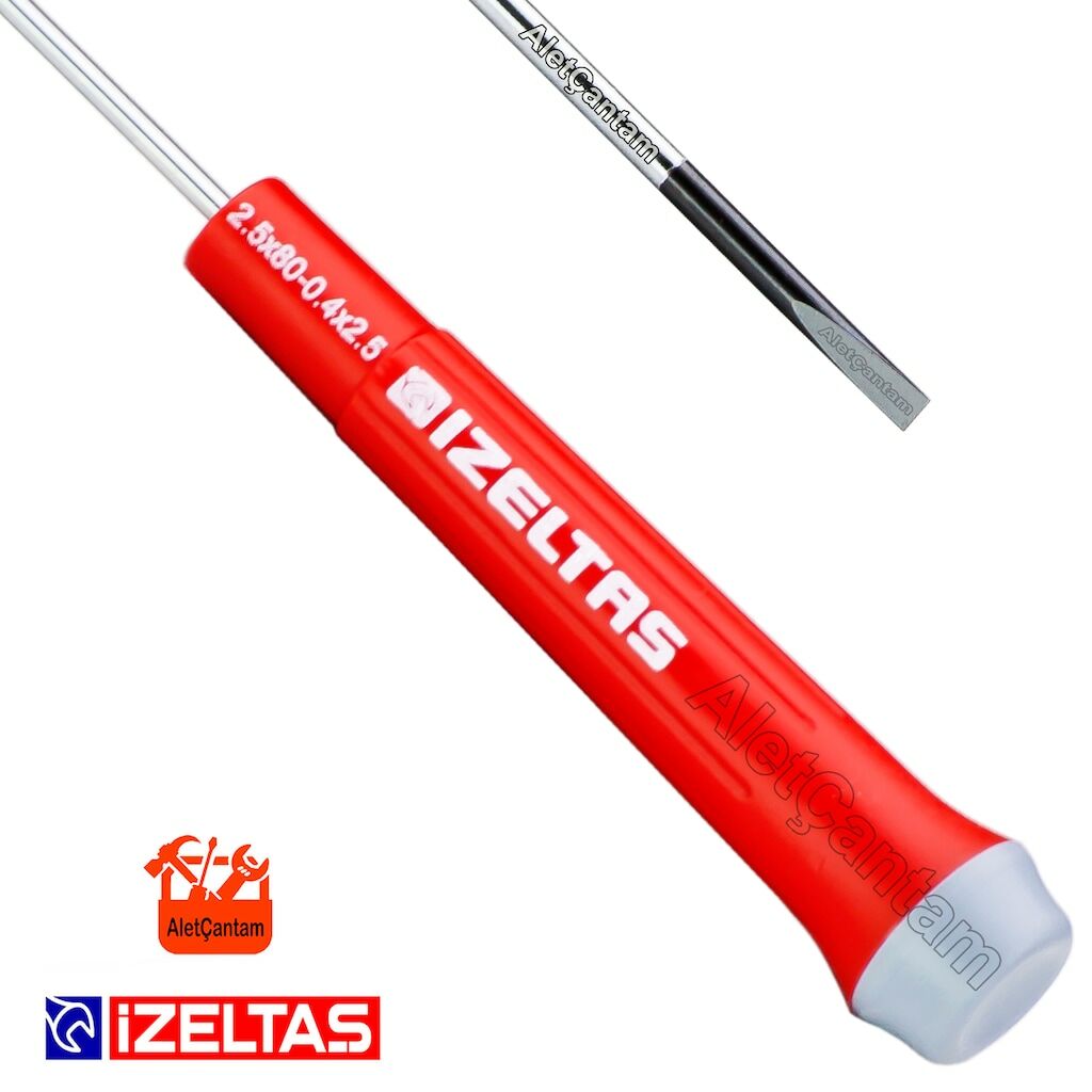 İzeltaş Elektronikçi Klemens Tornavida Düz Uçlu 2.5x80