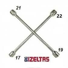 İZELTAŞ BİJON ANAHTARI İSTAVROZ TİPİ 4'LÜ (17MM 19MM 21MM 22MM)