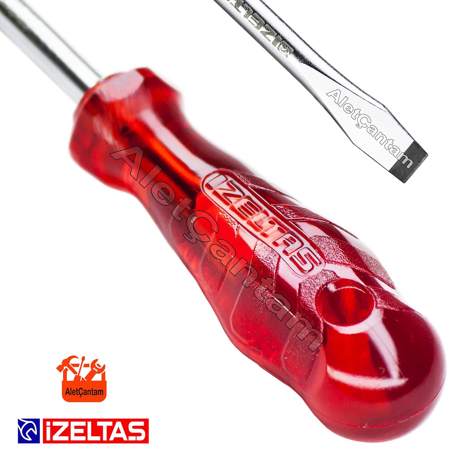İzeltaş Düz Uçlu Tornavida Kraft 4 x 80 İnce Uç
