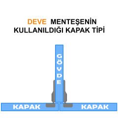 Aletçantam Samet Mobilya Menteşesi Dolap Kapak Tas Menteşe 4 Adet - Deve Tip