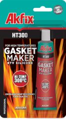 AKFİX TÜP SIVI CONTA YÜKSEK ISI SİLİKONU 300 C KIRMIZI CONTA 50ML