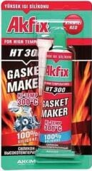AKFİX TÜP SIVI CONTA YÜKSEK ISI SİLİKONU 300 C KIRMIZI CONTA 50ML