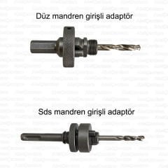 Gfb Bi Metal Panç Metal Testere 40 Mm + Hex Düz Girişli Adaptör