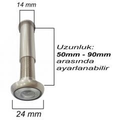 Uzun Dürbün 180° Ahşap Çelik Kapı Dürbünü Gözü (50-90mm Arası Ayarlı )