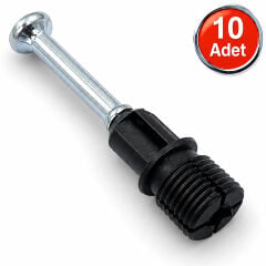 Aletçantam Minifix Mili Kendinden Dübelli Mobilya Dolap Bağlantı Vidası 10mm - 10 Adet