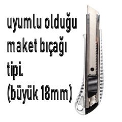 Elka Maket Bıçağı Yedeği 10Lu Paket Geniş 18MM Kalın Maket Ağzı