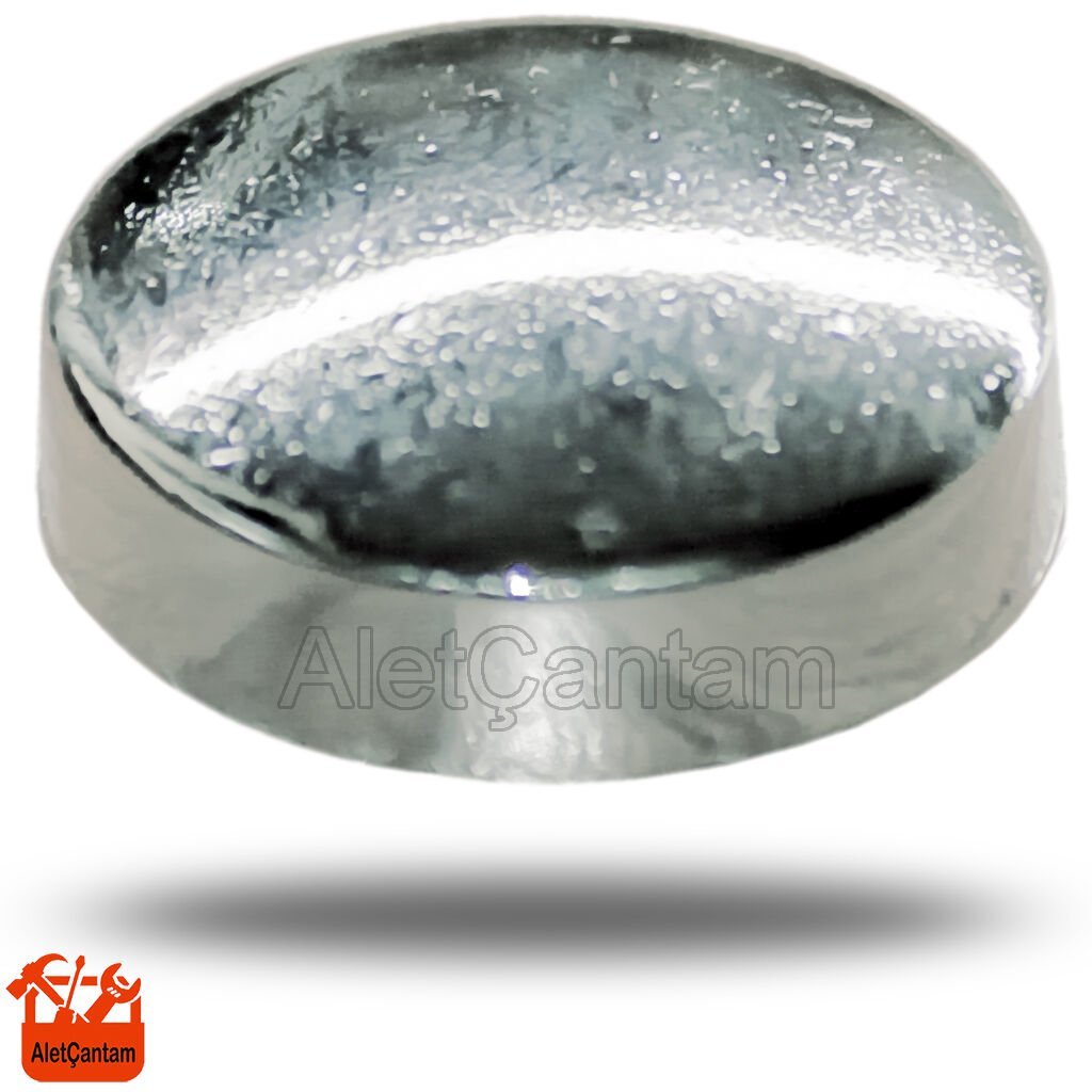 Krom Vida Kapağı Vida 15 MM Gizleyici Kapak (10 Lu Paket)