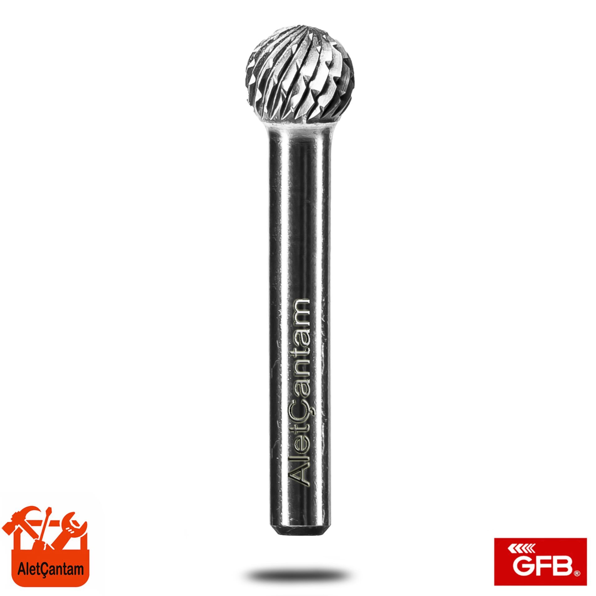 GFB KARBÜR FREZE MATKAP UCU KALIPÇI TAŞLAMA EĞE ZIMPARA 10mm (KÜRE TİP)