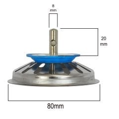 Aletçantam Çöpmak Mutfak lavabo Sifon Gider Metal Tıpa Süzgeci 8cm