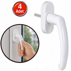 Aletçantam Pvc Pencere Kolu Pimapen Plastik Pen Kulp Beyaz - 4 Adet