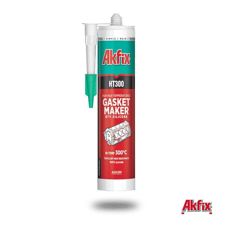 AKFİX HT300 YÜKSEK ISI SİLİKONU KIRMIZI SIVI CONTA