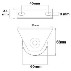 Aletçantam 60mm Bilyalı Rulmanlı Kepli Makara Sürgülü Kapı Ray Tekeri