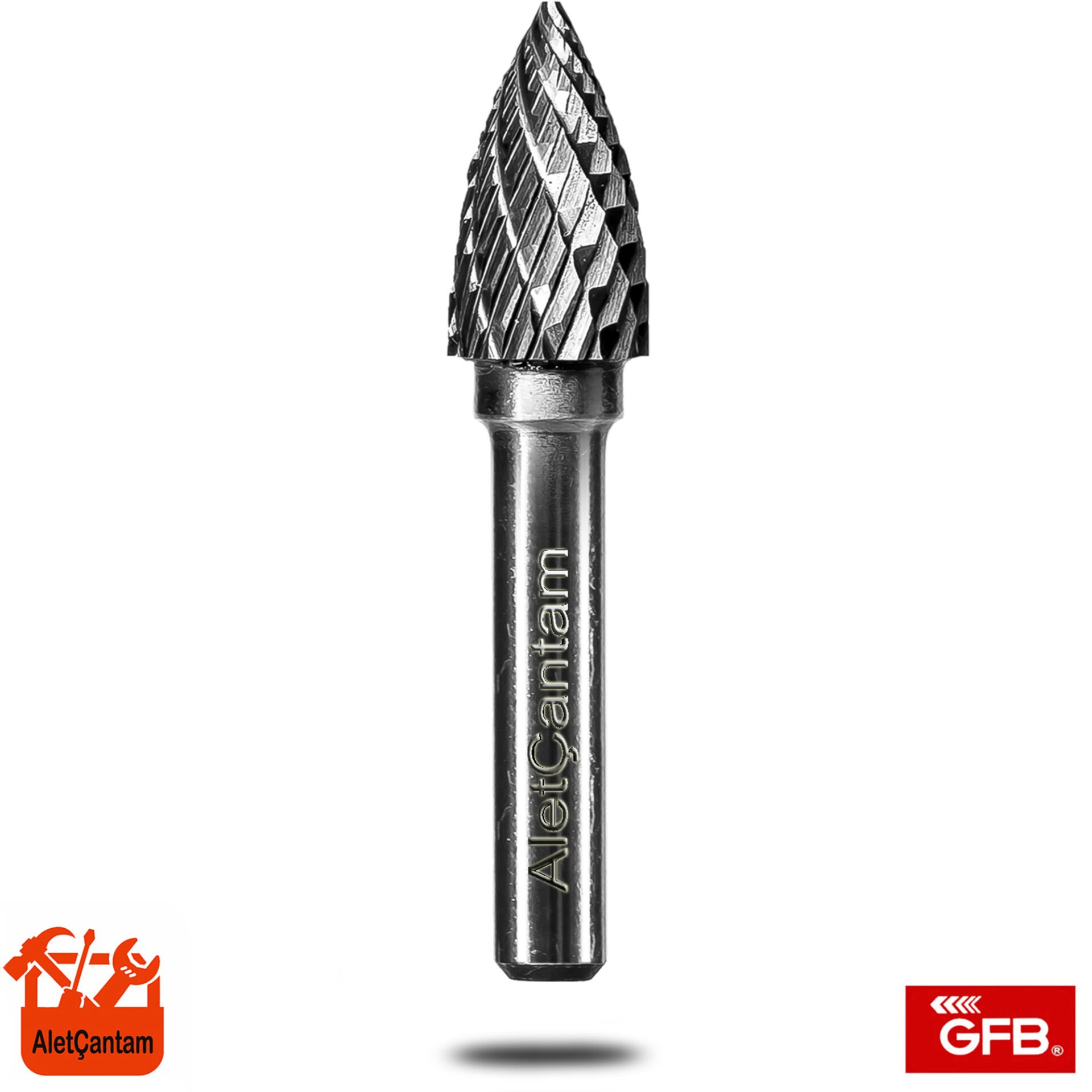 GFB KARBÜR FREZE MATKAP UCU KALIPÇI TAŞLAMA EĞE ZIMPARA 10mm (ÇAM TİPİ)