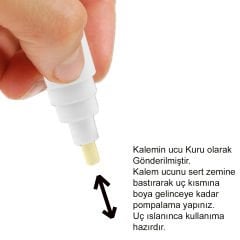 Aletçantam Derz Kalemi Fayans Seramik Derz Arası Boşluk Yenileme Kalemi -  Beyaz