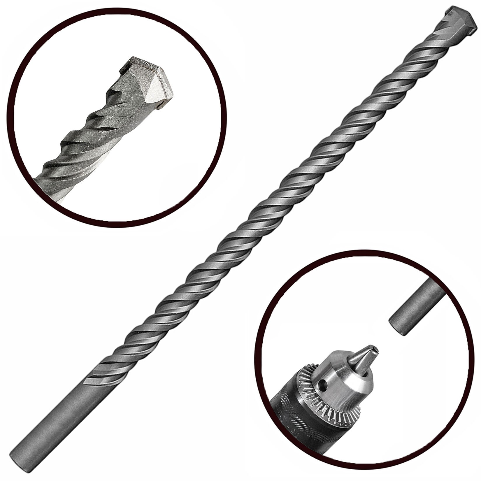 Uzun Boy Beton Duvar Delici Elmas Matkap Ucu 10x570 (57cm Boy)